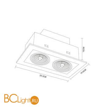 Встраиваемый спот Arte Lamp Cardani Medio A5930PL-2BK - Схема