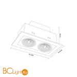 Встраиваемый спот Arte Lamp Cardani Medio A5930PL-2BK - Схема