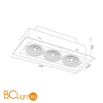 Встраиваемый спот Arte Lamp Cardani Medio A5930PL-3BK - Схема