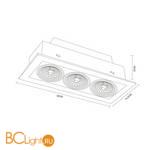 Встраиваемый спот Arte Lamp Cardani Medio A5930PL-3BK - Схема