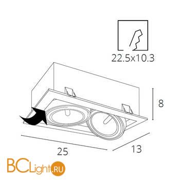 Встраиваемый светильник Arte Lamp Cardani Piccolo A5941PL-2BK - Схема