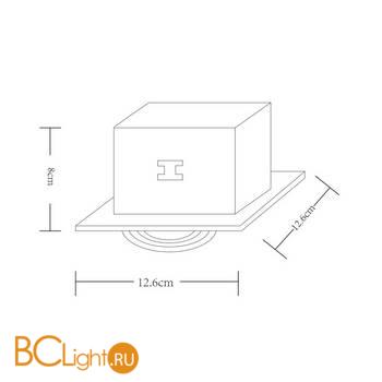 Встраиваемый светильник Arte Lamp Cardani Piccolo A5941PL-1WH - Схема