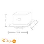 Встраиваемый светильник Arte Lamp Cardani Piccolo A5941PL-1WH - Схема