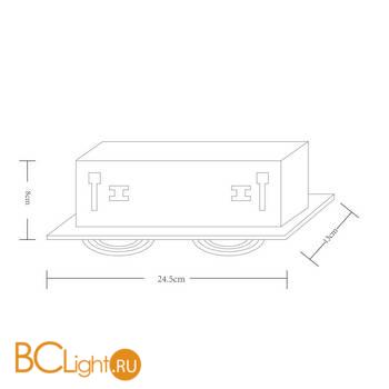 Встраиваемый светильник Arte Lamp Cardani Piccolo A5941PL-2WH - Схема