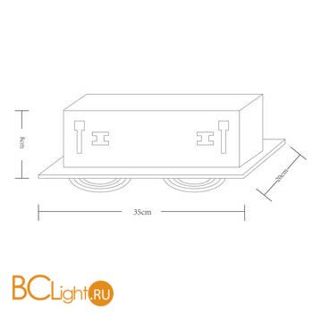 Встраиваемый спот (точечный светильник) Arte Lamp Cardani A5949PL-2BK - Схема
