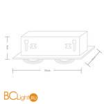 Встраиваемый спот (точечный светильник) Arte Lamp Cardani A5949PL-2BK - Схема