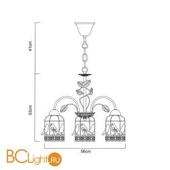 Люстра Arte Lamp Cincia A5090LM-5WG - Схема
