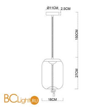 Подвесной светильник Arte Lamp Cody A7766SP-1AB - Схема