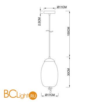 Подвесной светильник Arte Lamp Cody A7769SP-1AB - Схема