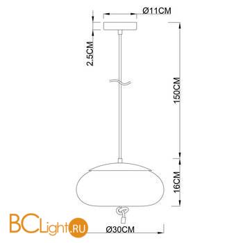 Подвесной светильник Arte Lamp Cody A7767SP-1AB - Схема