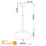 Подвесной светильник Arte Lamp Cody A7767SP-1AB - Схема