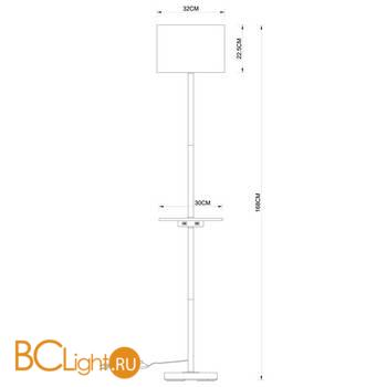 Торшер Arte Lamp Combo A4056PN-1WH - Схема