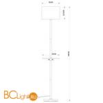 Торшер Arte Lamp Combo A4056PN-1WH - Схема