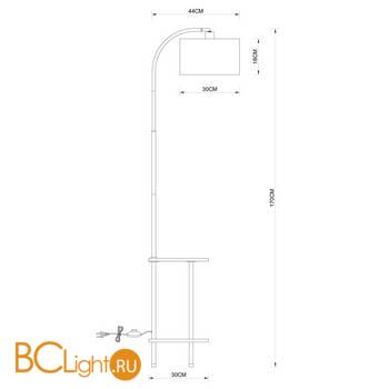 Торшер Arte Lamp Combo A4055PN-1BK - Схема