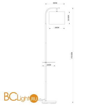 Торшер Arte Lamp Connor A4053PN-1BK - Схема