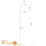 Торшер Arte Lamp Connor A4053PN-1BK - Схема