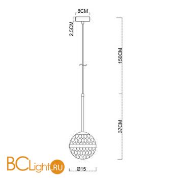 Подвесной светильник Arte Lamp Delacrua A7770SP-1PB - Схема