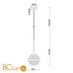 Подвесной светильник Arte Lamp Delacrua A7770SP-1PB - Схема