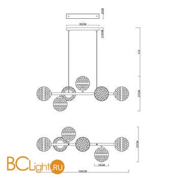 Люстра Arte Lamp Delacrua A7770SP-6PB - Схема