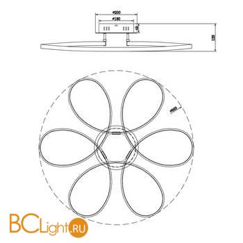 Потолочный светильник Arte Lamp Diadema A2526PL-6WH - Схема