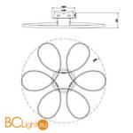 Потолочный светильник Arte Lamp Diadema A2526PL-6WH - Схема