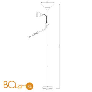 Торшер Arte Lamp Duetto A9569PN-2SI - Схема