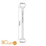 Торшер Arte Lamp Duetto A4329PN-2AB - Схема