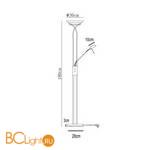 Торшер Arte Lamp Duetto A4399PN-2CC - Схема