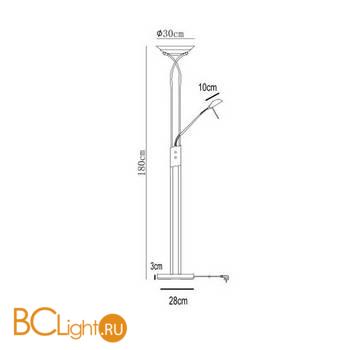 Торшер Arte Lamp Duetto A4399PN-2SS - Схема
