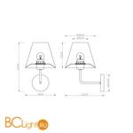 Бра Arte Lamp Elba A2581AP-1AB - Схема