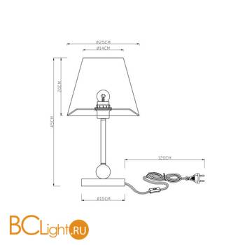 Настольная лампа Arte Lamp Elba A2581LT-1AB - Схема