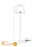 Торшер Arte Lamp Elba A2581PN-1AB - Схема