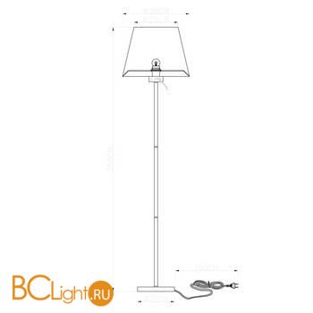 Торшер Arte Lamp Elba A2581PN-2AB - Схема