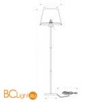 Торшер Arte Lamp Elba A2581PN-2AB - Схема