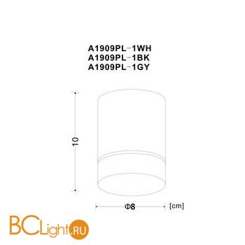 Потолочный точечный светодиодный светильник Arte Lamp Elle A1909PL-1WH - Схема