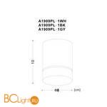 Потолочный точечный светодиодный светильник Arte Lamp Elle A1909PL-1WH - Схема