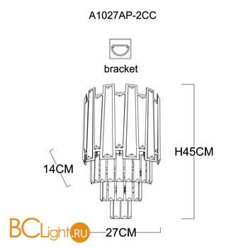 Настенный светильник Arte Lamp Ellie A1027AP-2CC - Схема