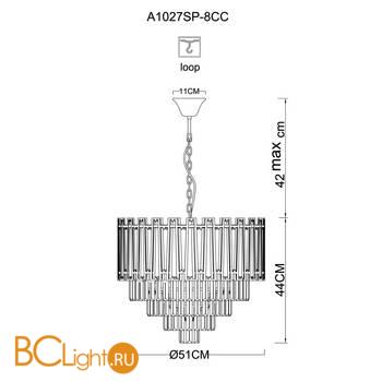 Подвесной светильник Arte Lamp Ellie A1027SP-8CC - Схема