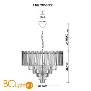 Подвесной светильник Arte Lamp Ellie A1027SP-10CC - Схема
