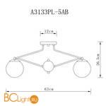 Потолочная люстра Arte Lamp Enigma A3133PL-5AB - Схема