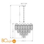 Подвесной светильник Arte Lamp Evie A4052LM-12SG - Схема