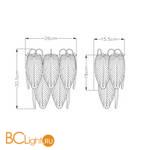 Настенный светильник Arte Lamp Evie A4052AP-2SG - Схема