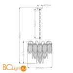 Подвесной светильник Arte Lamp Evie A4052LM-6SG - Схема