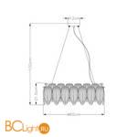 Подвесной светильник Arte Lamp Evie A4052SP-8SG - Схема