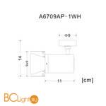 Накладной точечный светильник (спот) Arte Lamp Falena A6709AP-1WH - Схема
