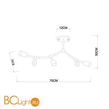 Люстра Arte Lamp Flex A6206PL-5CC - Схема