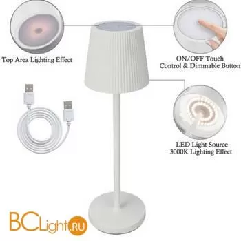 Настольная лампа Arte Lamp Fuyue A1616LT-1WH