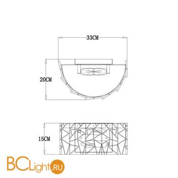 Настенный светильник Arte Lamp Galatea A1222AP-2CC - Схема
