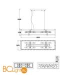 Подвесной светильник Arte Lamp Galatea A1222LM-8CC - Схема