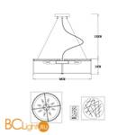 Подвесной светильник Arte Lamp Galatea A1222SP-8CC - Схема